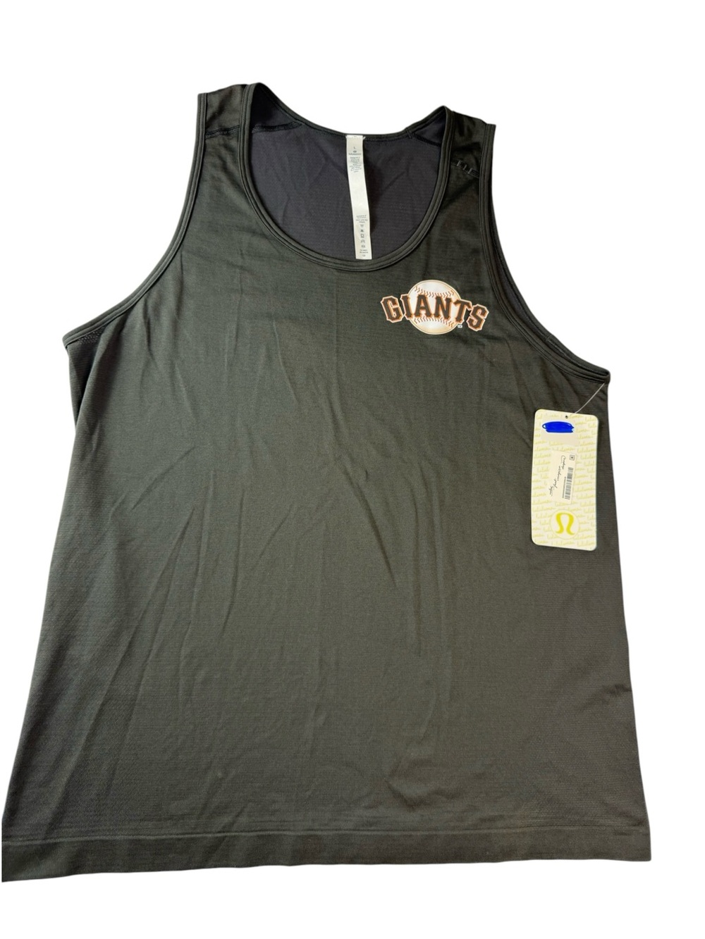 Men’s Lululemon athletica Black Giants Baseball Logo Racerback Tank Large